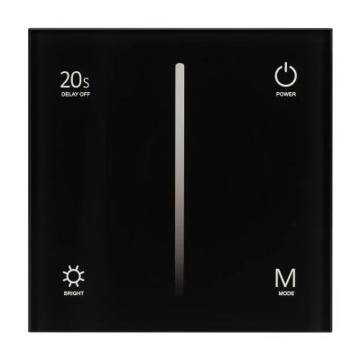 Панель SMART-P36-DIM-IN Black (230V, 1.2A, TRIAC, Sens, 2.4G) (Arlight, IP20 Пластик, 5 лет)