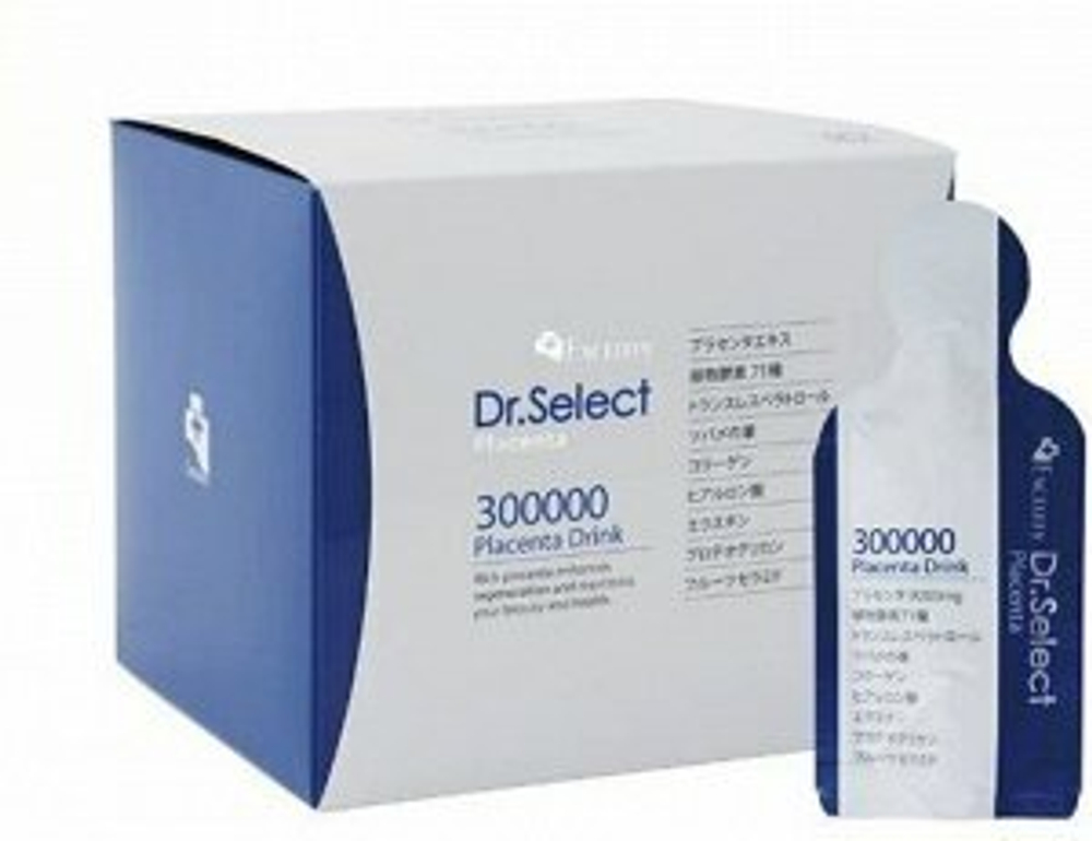 Dr. Select Placenta 300000 Drink 30 шт. - напиток  с высоким содержанием плаценты, протеогликанов,ласточкиного гнезда и ферментов