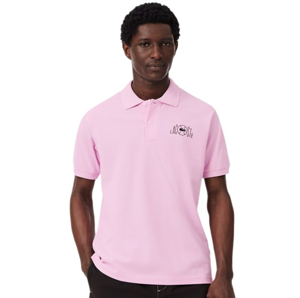 Теннисное поло Lacoste Classic Fit Graphic Branding - albizia