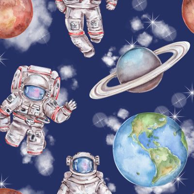 Паттерн с космонавтами