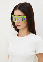 Спортивные очки HILX Big Head / Shiny Yellow Orange / Light Purple Lens