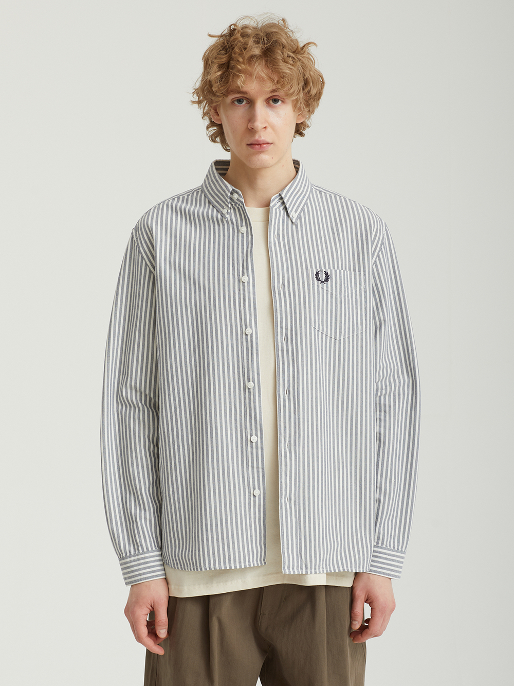 Мужская Рубашка Stripe Oxford