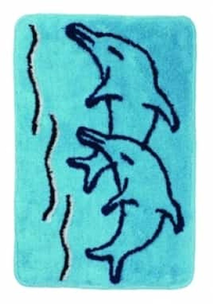 коврик голубой/дельфин 50*80 (92)