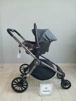 Коляска модульная  3в1 Baby shell (Dark Grey/Black chrome BBS-009)