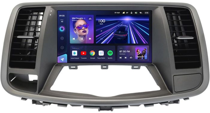 Магнитола для Nissan Teana J32 2008-2013 (ШГУ цветной, рамка тип 2) - Teyes CC3 монитор 9" QLED на Android 10, Быстрая, CarPlay, 4G SIM-слот
