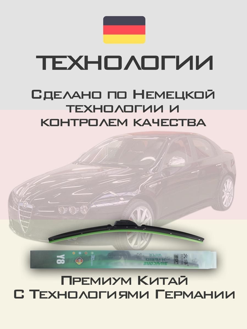Щетки стеклоочистителя HUOYE Y8 550/450 мм на JAC iEVA50 | Push button