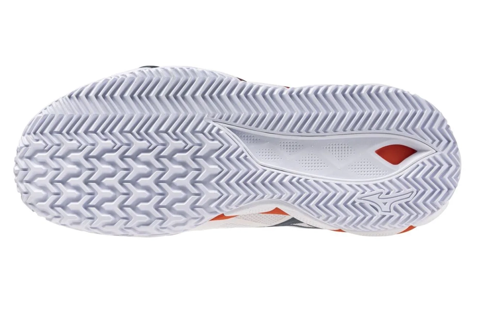 Мужские теннисные кроссовки Mizuno Wave Enforce Tour 2 CC - white/insignia blue/orange