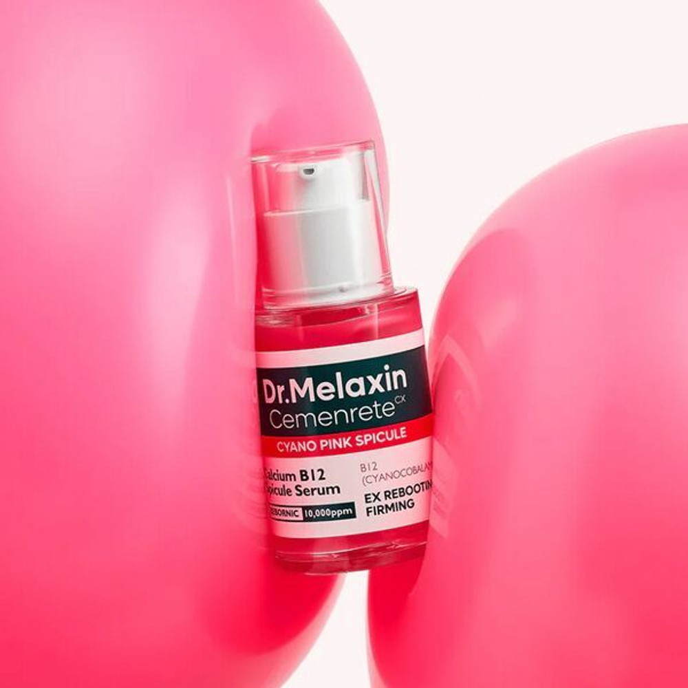 Сыворотка для лица с биоспикулами и витамином B12 Dr.Melaxin Cemenrete Cyano Pink Spicule Serum, 30мл