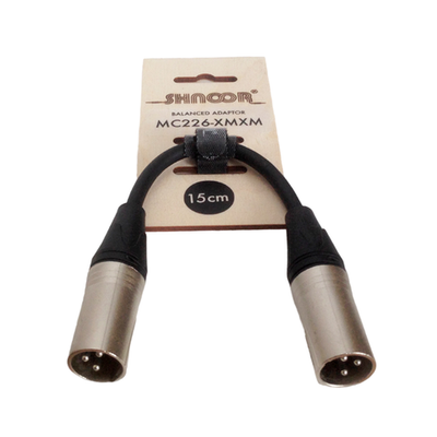 Кабель соединительный XLRm-XLRm, 15cм, SHNOOR