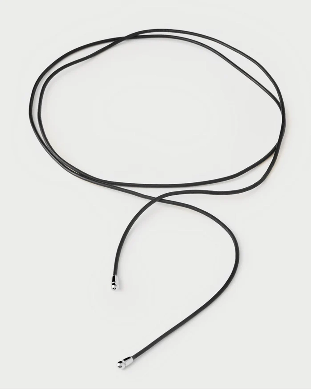 Колье Dana Leather Bow Серебро 925 пробы покрытое родием