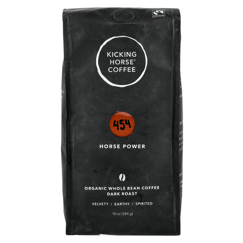 Kicking Horse, 454 Horse Power, органический кофе в зернах, темная обжарка, 284 г (10 унций)