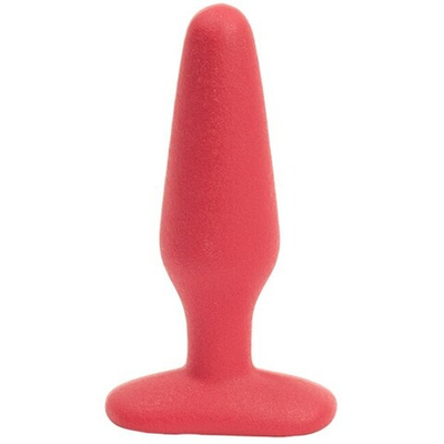 Втулка средняя шероховатая Butt Plug slim medium (Цвет: красный)