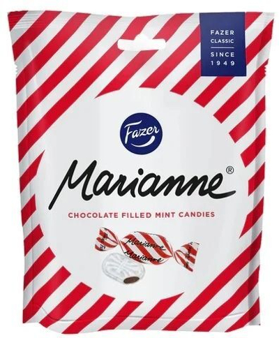 Конфеты Karl Fazer Marianne Мятная карамель с шоколадной начинкой 220 г (из Финляндии)