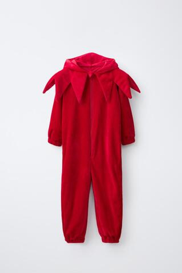 ZARA КОМБИНЕЗОН-КОСТЮМ ДЕМОНА, КРАСНЫЙ