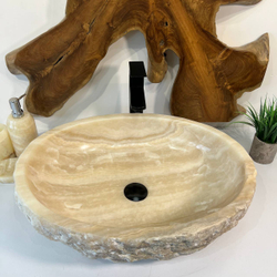 Раковина из оникса Erozy White EO-66867 60x45x15 из натурального камня