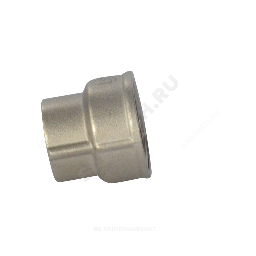 Муфта латунь никель переходная Ду 25х20 (1"х3/4") ВР/ВР SantechSystems