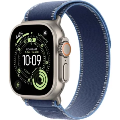 Смарт-часы Apple Watch Ultra 3 49 mm, Natural Titanium case | ремешок Trail Loop | Blue/Bright Blue, M/L