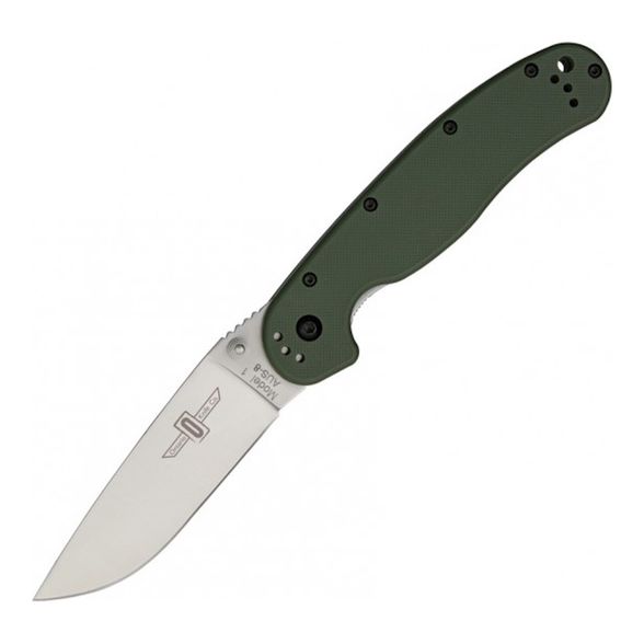 Цена наНож складной Ontario RAT-1, сталь Aus-8, Satin, рукоять термопластик GRN, olive