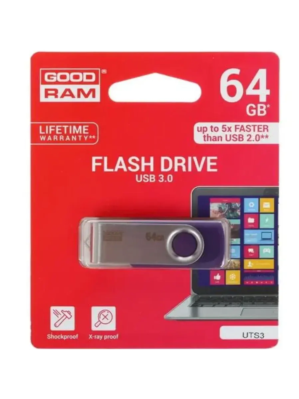 Память USB Flash 64 ГБ UTS3 UTS3-0640P0R11 PURPLE