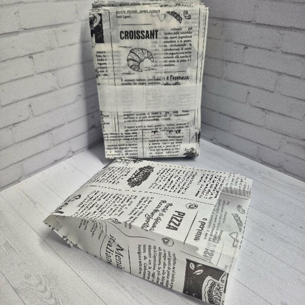 Пакет бум Д/ КАРТФРИ ГАЗЕТА 175*110*50 (100шт)/2500 ЖИРОСТ
