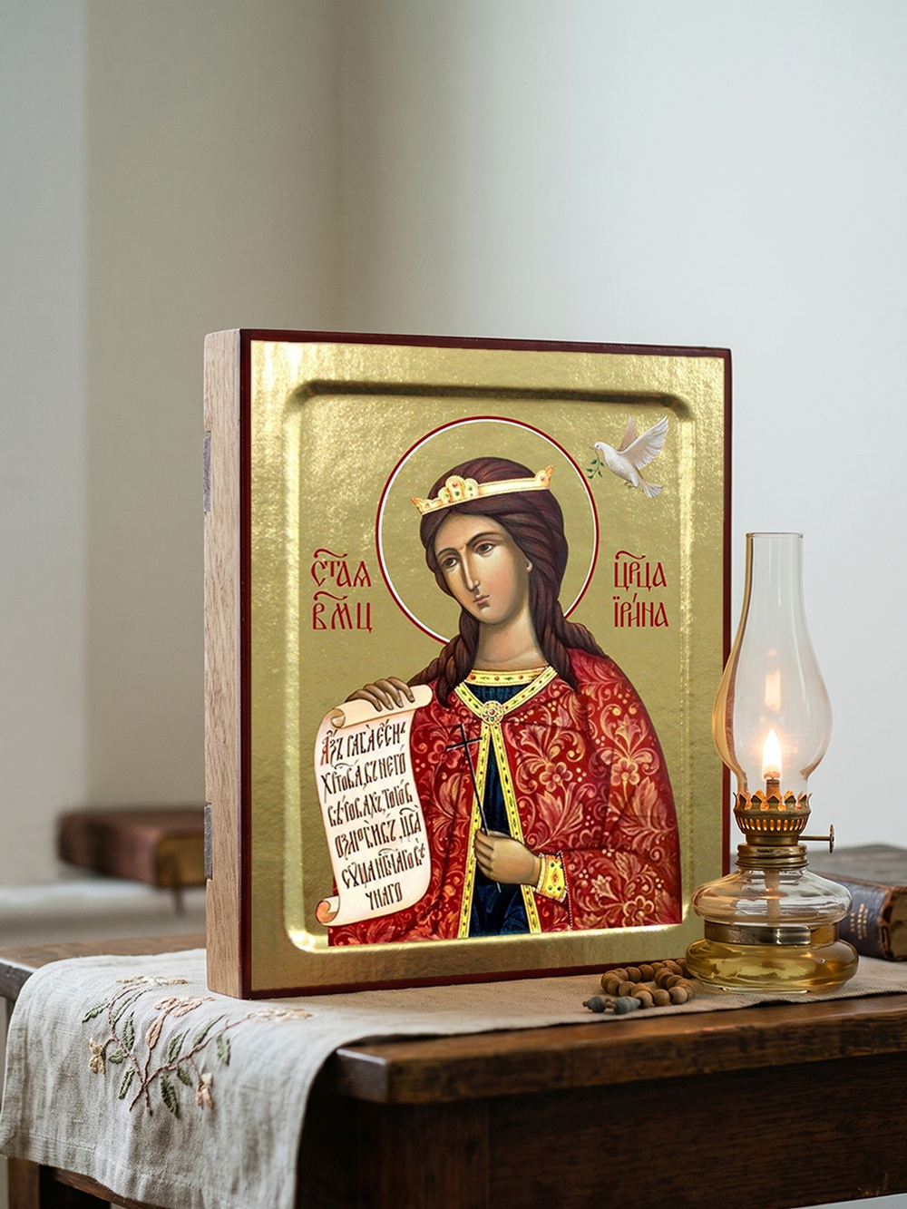 Икона Ирины, великомученицы на дереве: 125 х 160 (Синопсисъ)