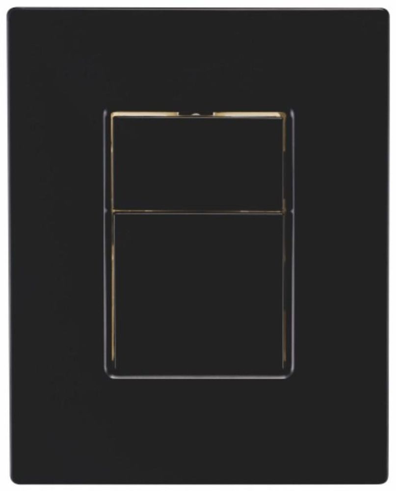 Кнопка для инсталяции REIN RLINE-S MATTE BLACK матовый черный квадрат ABS