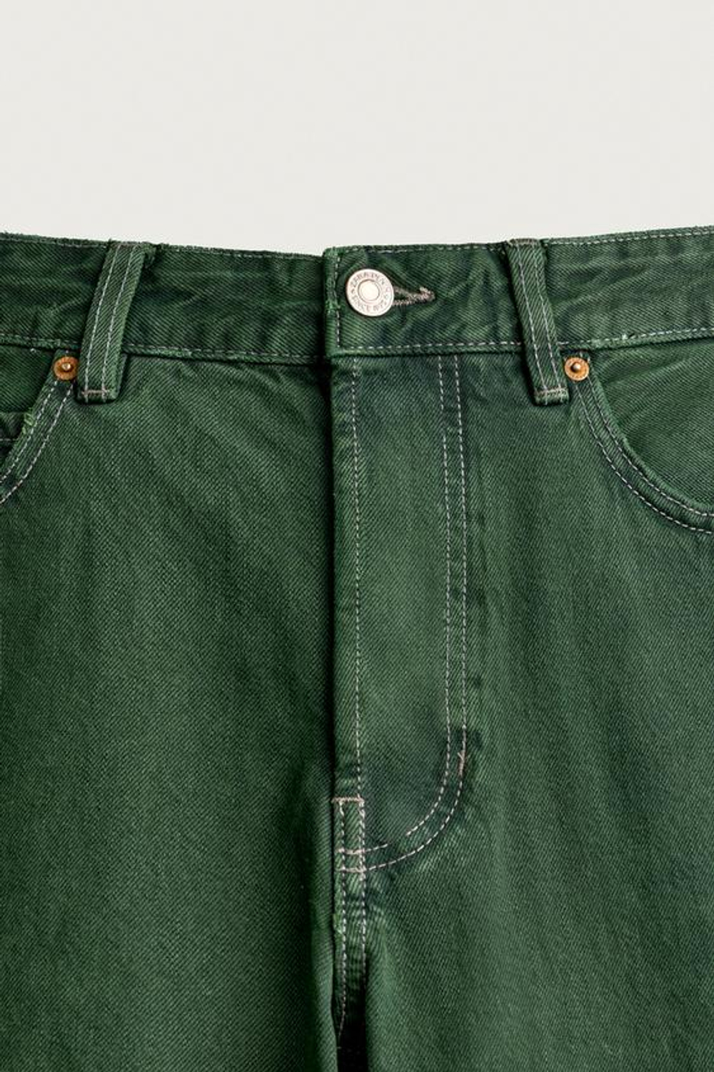 ZARA ДЖИНСЫ REGULAR FIT, ЗЕЛЕНЫЙ