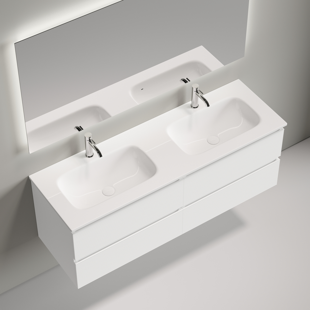 Тумба подвесная Sancos Folk c двумя ящиками 690х445х500, Bianco, FL70W, арт. FL70W
