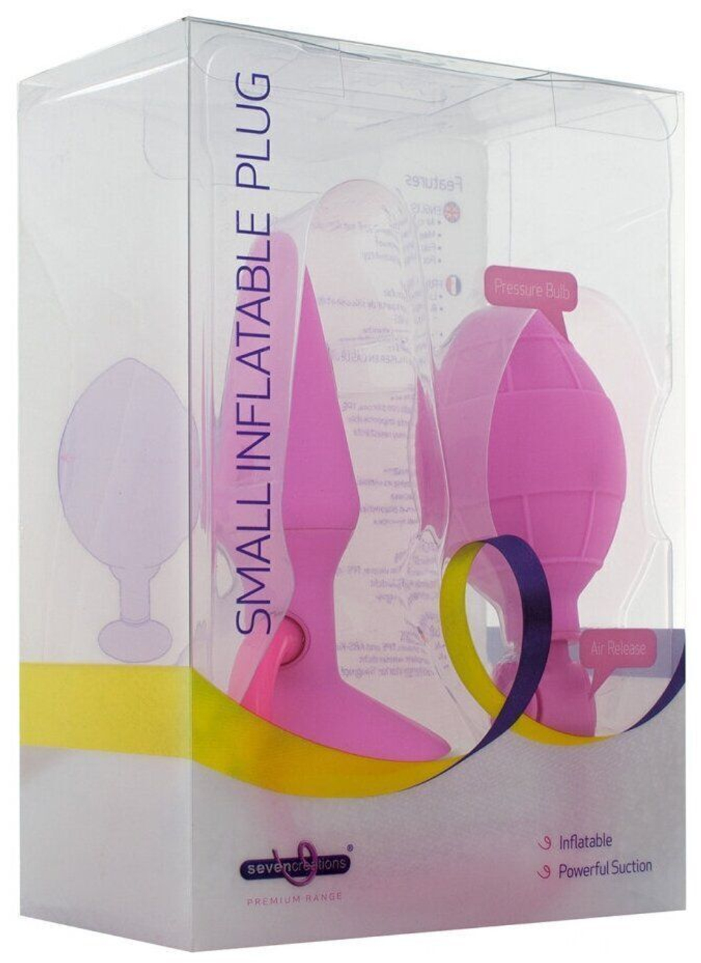 Розовая анальная пробка с расширением Inflatable Butt Plug Small - 10 см. (Цвет: розовый)