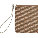 Balenciaga Cotton Clutch Medium Women"s Brown