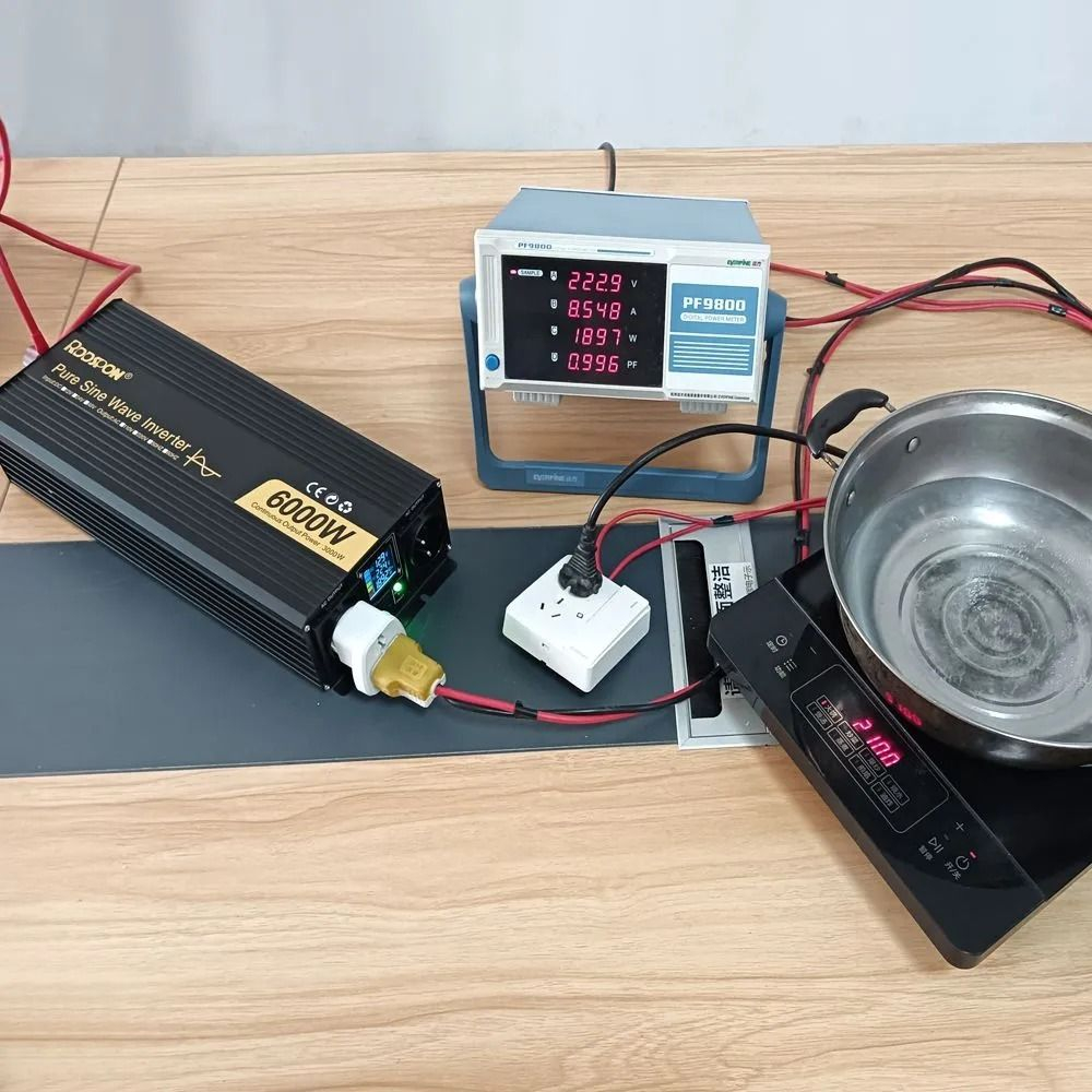 Инвертор 12V-220V 6000W черный RDDSPON чистая синусоида