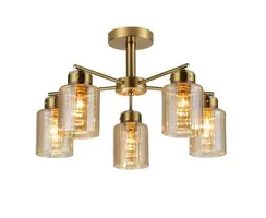 Люстра потолочная Rilon 07570/5 COPPER, 5×40 Вт, латунная