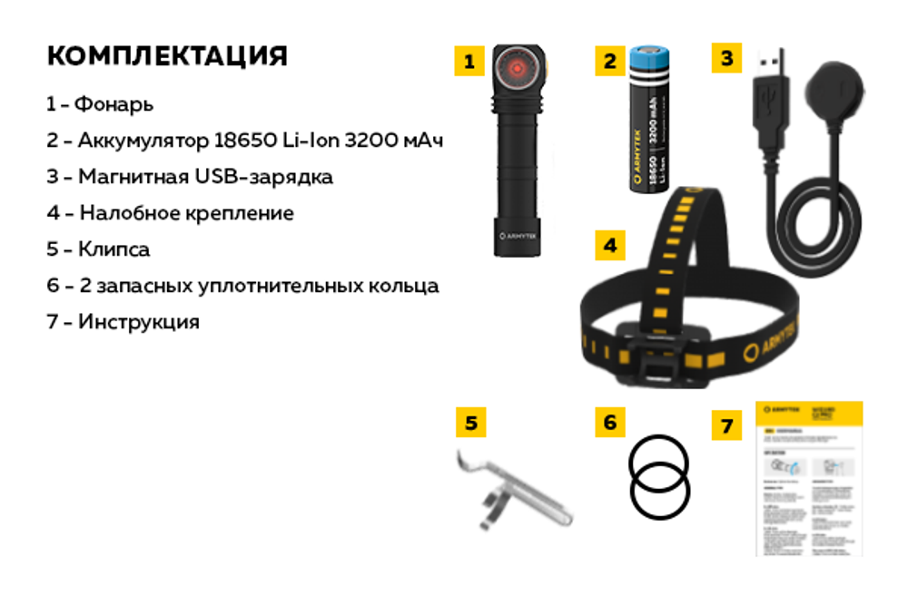 Фонарь Armytek Wizard C2 WR Magnet USB (белый) [F06901C]