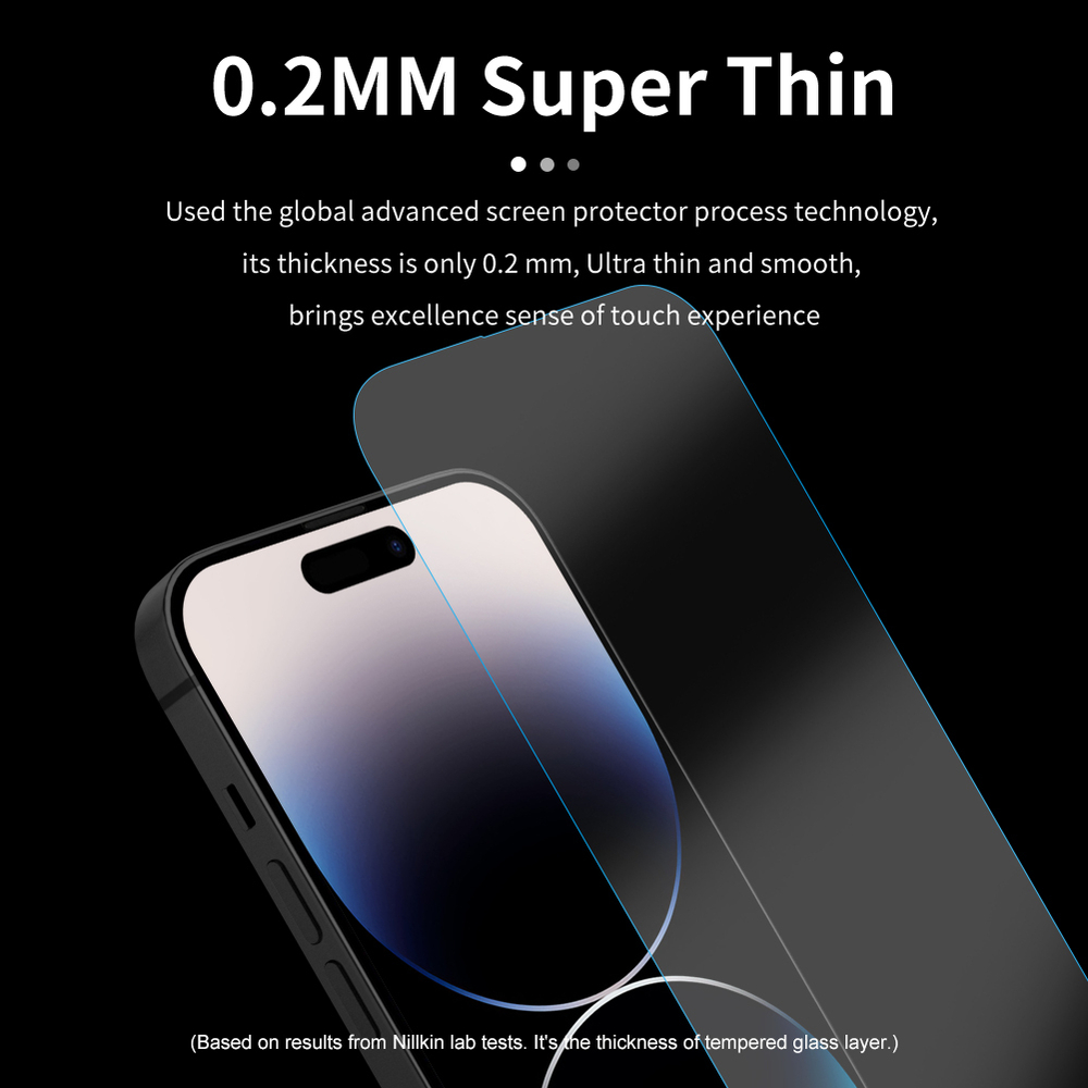 Защитное стекло с прозрачными рамками от Nillkin для iPhone 14 Pro, серия H+Pro Anti-Explosion Glass Screen Protector