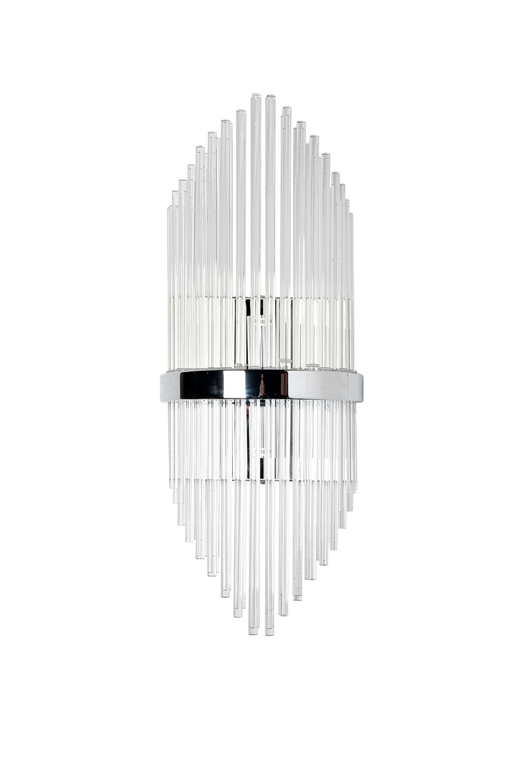 Бра настенное для спальни 55x22см Garda Decor стекло прозрачное/xром