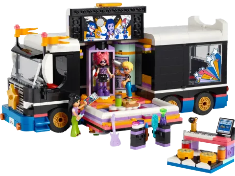 Конструктор LEGO Friends 42619 Автобус для гастролей поп-звездной музыки