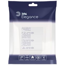 Рамка для розеток и выключателей ЭРА Elegance 14-5011-01 Classic, на 1 пост, белый | Эра Elegance