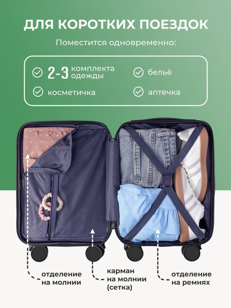 Набор Xs/M ручная кладь и средний Черный