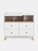 Комод с ящиком "Style" 80 см 2 ящика 2 отсека (арт.115) Cloud White