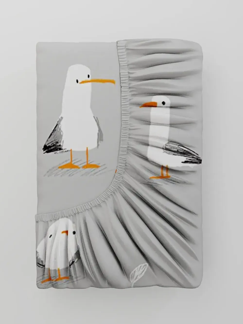 Простынь на резинке "Seagull" 120х200 см Сказка сатин