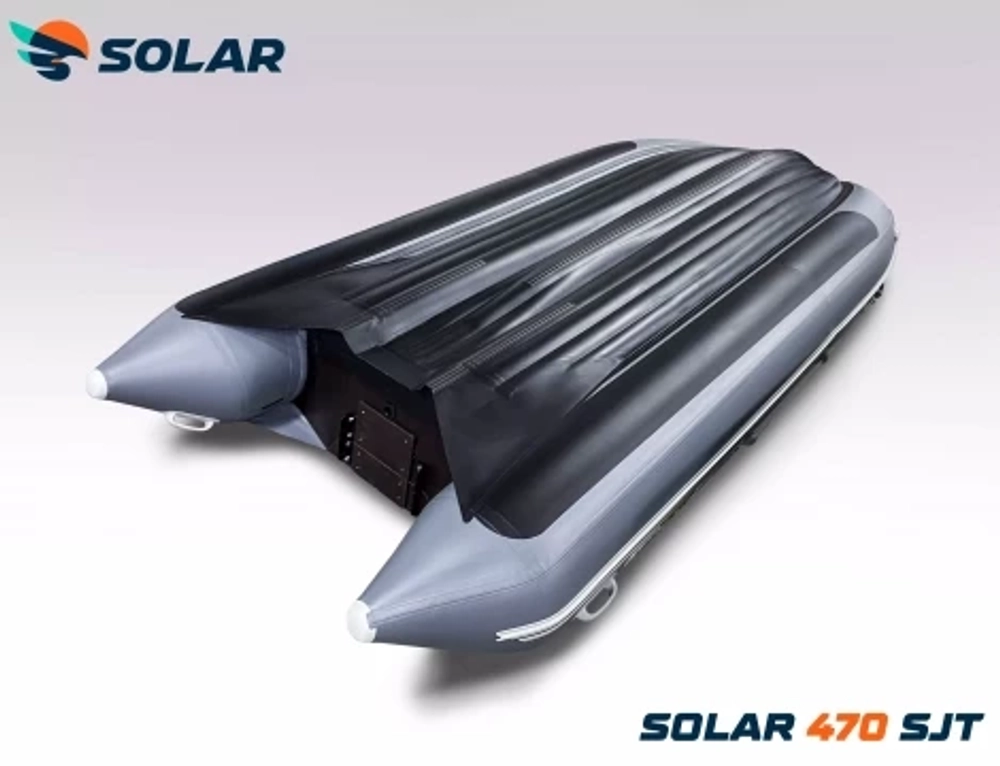 Лодка надувная моторная solar-470 super jet tunnel