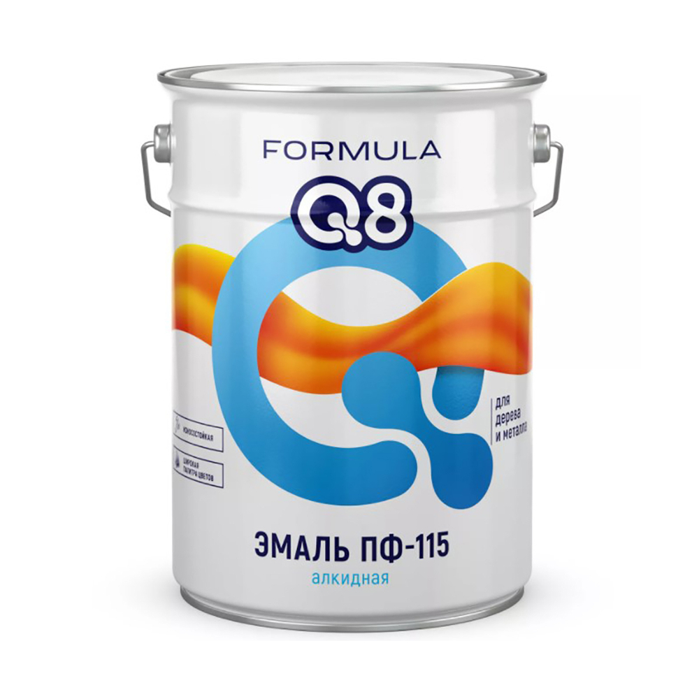 Эмаль ПФ-115 алкидная Formula Q8, глянцевая, 20 кг, голубая