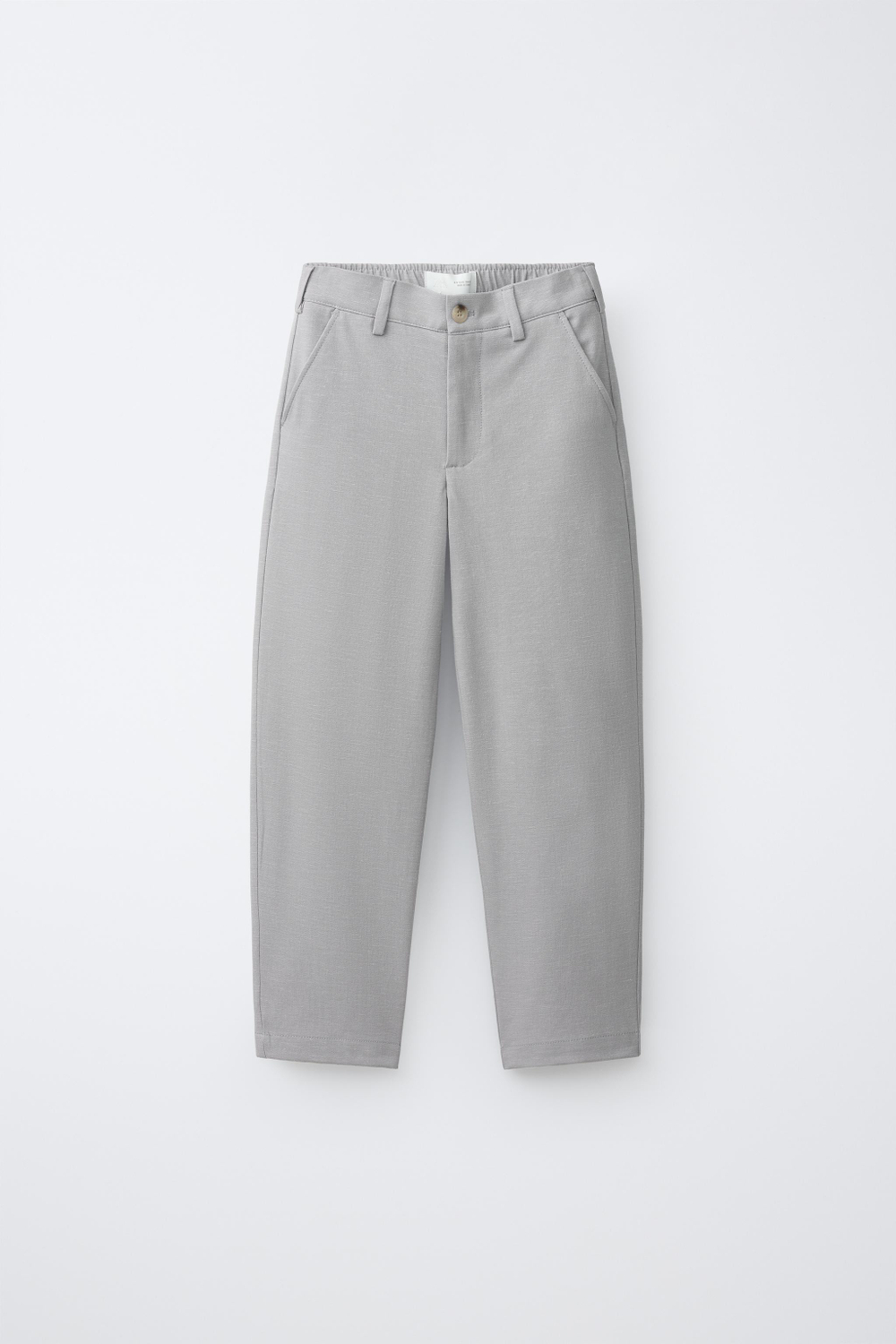 ZARA БРЮКИ RELAXED FIT COMFORT, ЖЕМЧУЖНО-СЕРЫЙ