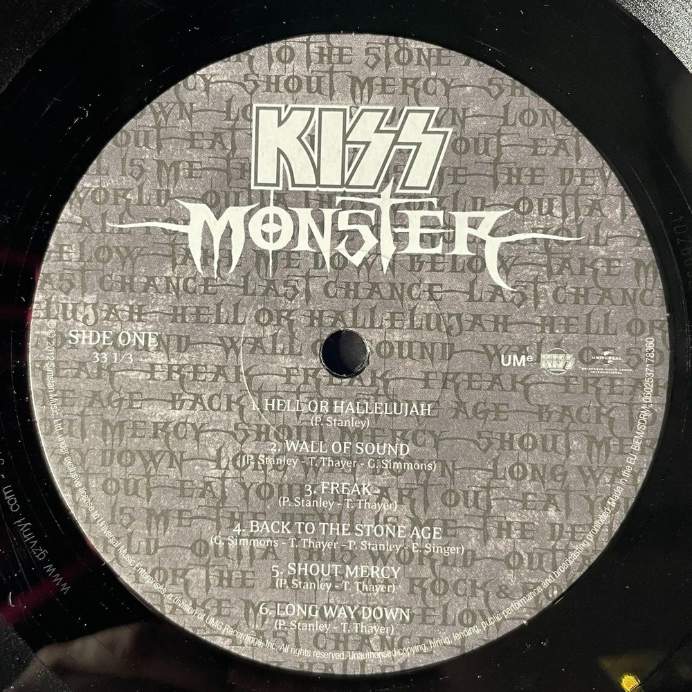 Винтажная виниловая пластинка LP Kiss Monster (EU 2012)