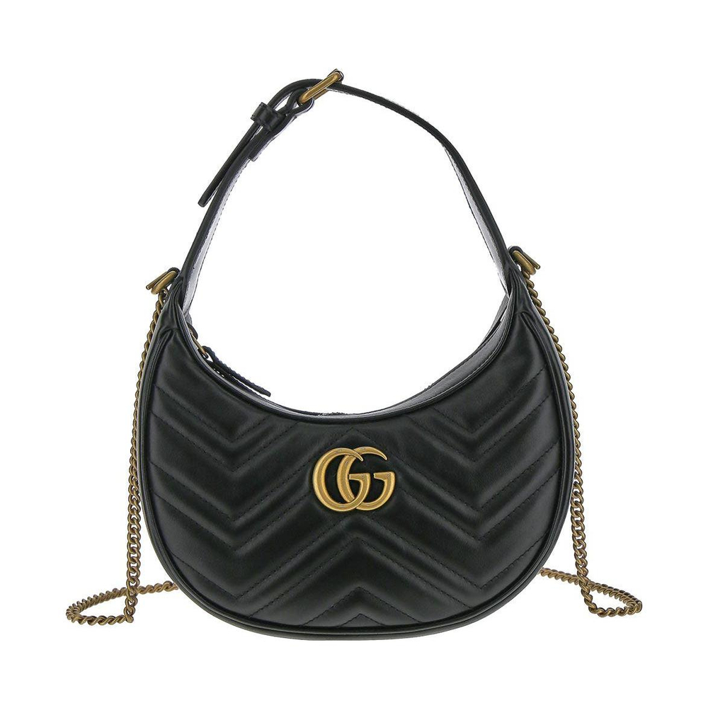 GUCCI Women"s GG Marmont Half Moon Shoulder Bag