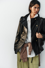 КУРТКА ИЗ ИСКУССТВЕННОЙ КОЖИ С ПУГОВИЦАМИ — ZARA