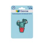 Патч (аппликация самоклеящаяся) №02, 1 шт, 01-202 Кактус 3.7х4.6 см, Gamma ETR