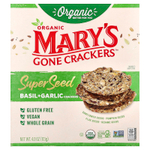 Mary's Gone Crackers, органические крекеры из суперсемена, базилик и чеснок, 113 г (4 унции)