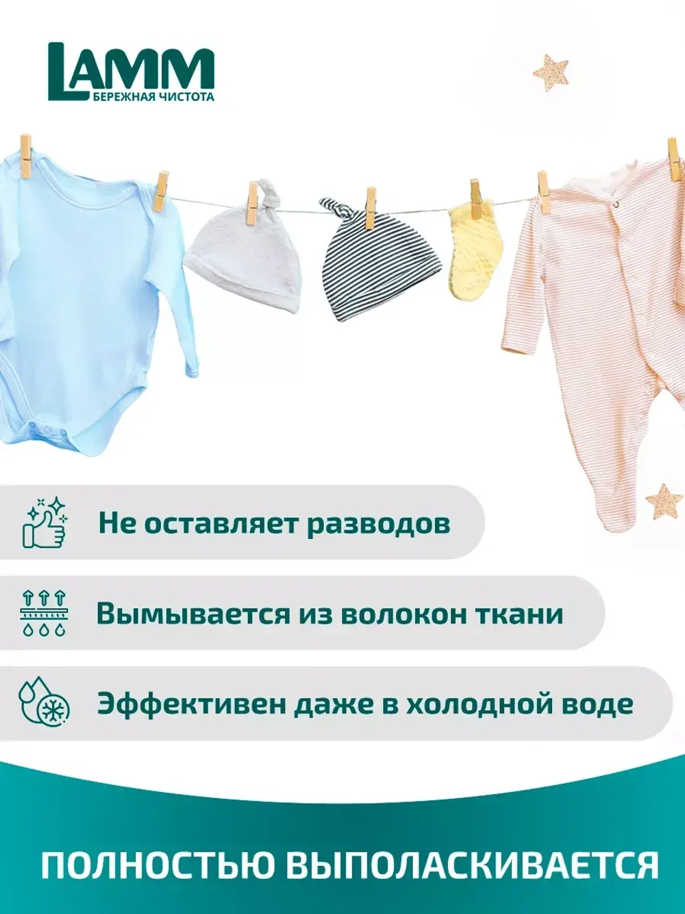 Средство для стирки жидкое гель Lamm Детский 1,04л