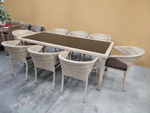Обеденная мебель из искусственного ротанга комплект  СИЦИЛИЯ "SICILY" 8 персон Wood